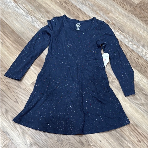 Wonder Nation Blue A-Line Long Sleeve Dress - Picture 1 of 1